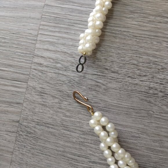 Vintage Lotus Shell Necklace Mother of Pearl Flower Boho Jewelry Lee Sands - Picture 5 of 10